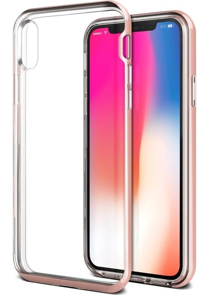 iPhone X Crystal Bumper Kılıf Rose Gold