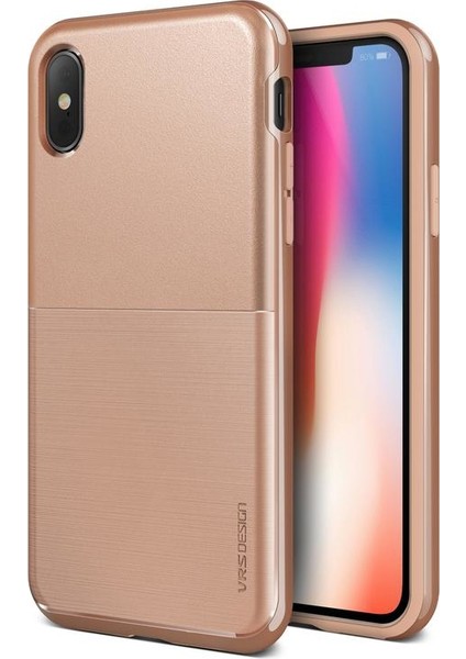 VRS iPhone X High Pro Shield Kılıf Blush Gold