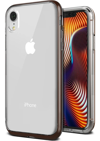 VRS iPhone XR Crystal Bumper Kılıf Brown