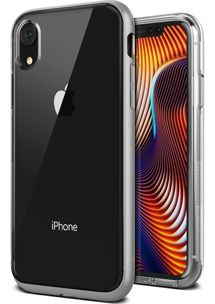 VRS iPhone XR Crystal Bumper Kılıf Steel Silver