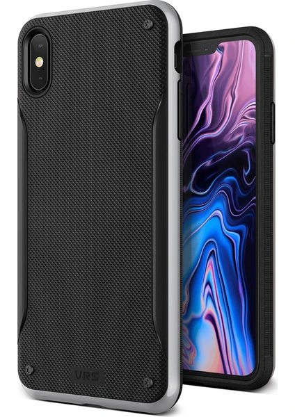 VRS iPhone Xs Max High Pro Shield Kılıf Steel Silver