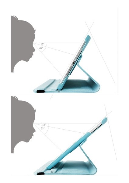 Samsung Galaxy Tab S Kılıf T800 10.5" Dönerli Standlı Tablet Kılıf - Siyah