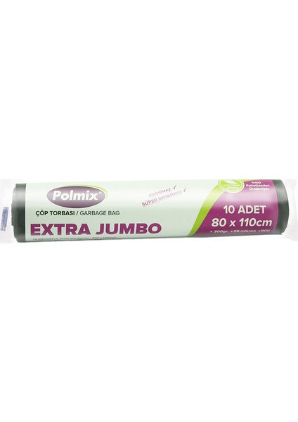 Extra Jumbo Çöp Torbası 80 x 100 cm 6'lı