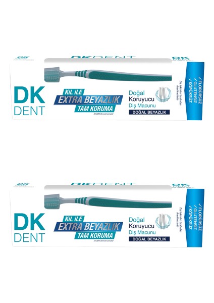 Dk Dent Klasik Diş Macunu + Diş Fırçası 75 ml x 2 Adet