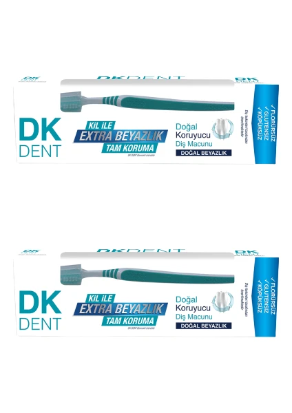 Dk Dent Klasik Diş Macunu + Diş Fırçası  75 ml x 2 Adet