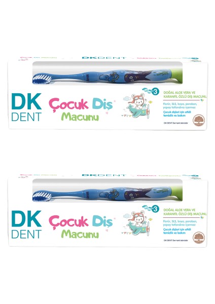 Dk Dent Çocuk Diş Macunu + Diş Fırçası 50 ml x 2 Adet