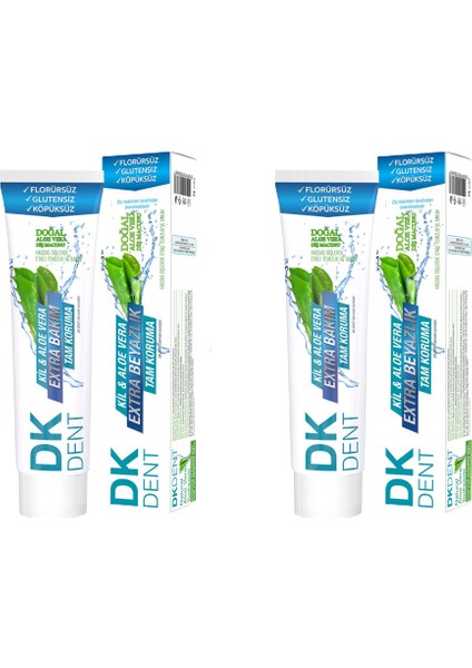 Dk Dent Aloe Vera Doğal Diş Macunu 75 ml x 2 Adet