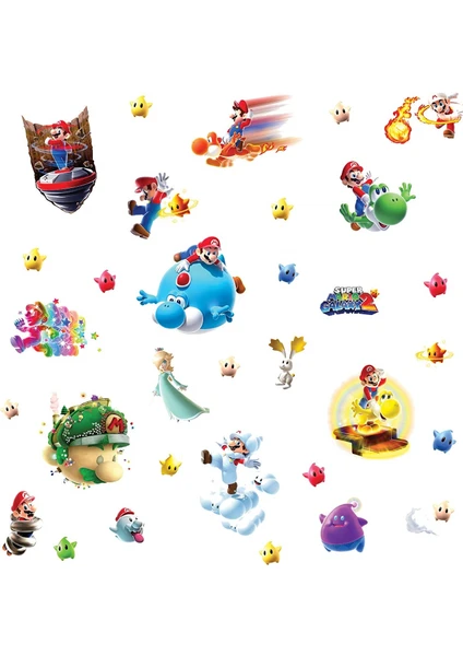 Roommates RMK871SCS Super Mario ve Arkadaşları Galaxy - 2 Duvar Sticker