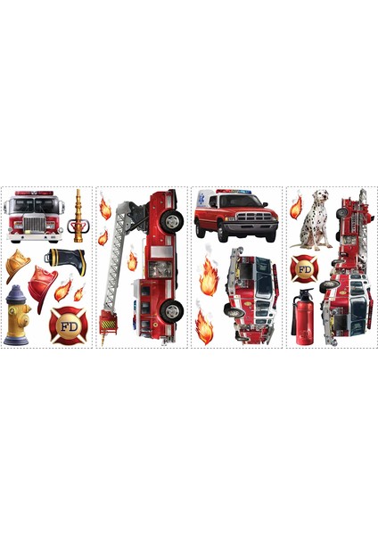 Roommates RMK1125SCS Itfaiye Araçları Duvar Sticker