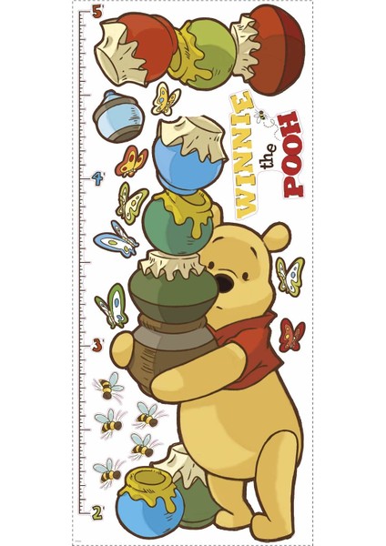 Roommates RMK1501GC Winnie The Pooh ve Büyüme Tablosu Duvar Sticker