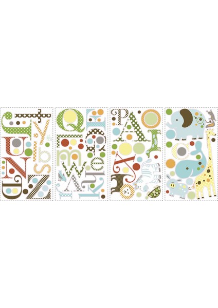 Roommates RMK1440SCS Hayvanlı Alfabe Duvar Sticker