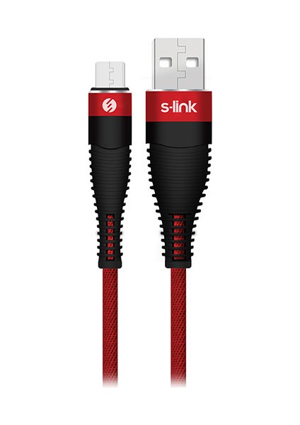 SW-C585 1.2m 3A Micro USB Kırmızı Şarj Kablosu