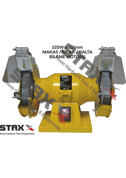 Bıçak Makas Balta Bileme Motoru 220 W Çark Zımpara Bileme Taşı 125 mm