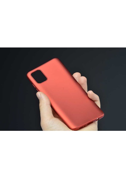 Case 4U Samsung Galaxy A71 Kılıf Klasik Mat Renkli Yumuşak Premier Silikon + Cam Ekran Koruyucu Altın