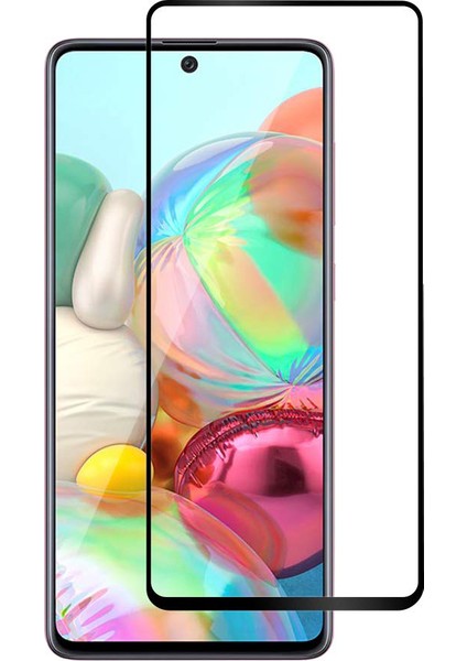 Samsung Galaxy A71 Tam Kaplayan Tamperli Cam Ekran Koruyucu Curved Kırılmaz Kenar