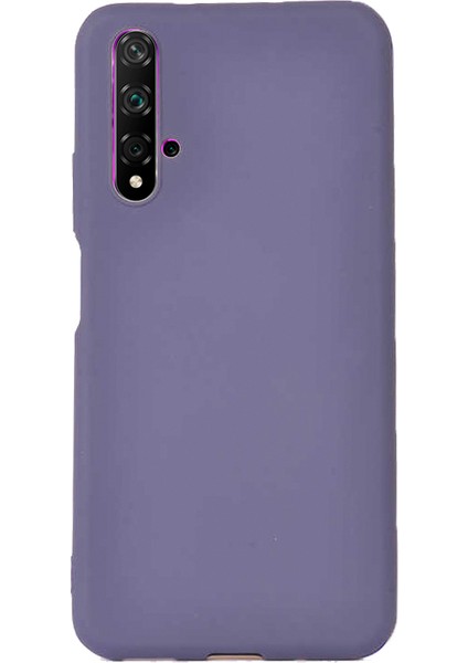 Huawei Nova 5T - Honor 20 Kılıf Klasik Mat Renkli Yumuşak Premier Silikon + Cam Ekran Koruyucu Lacivert