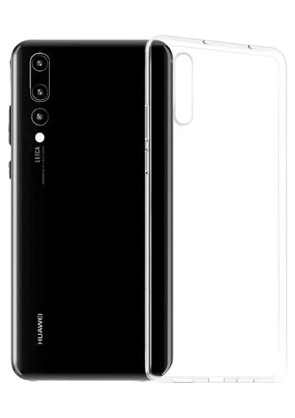 Case 4U Honor 9X - Huawei Y9 Prime 2019 Kılıf A+ Şeffaf Lüx Süper Yumuşak 0.3mm Ince Slim Silikon + Cam Ekran Koruyucu Temperli Şeffaf