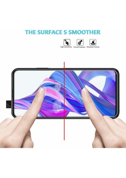 Honor 9X - Huawei Y9 Prime 2019 Kılıf A+ Şeffaf Lüx Süper Yumuşak 0.3mm Ince Slim Silikon + Cam Ekran Koruyucu Temperli Şeffaf