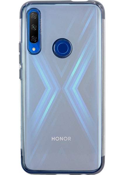 Honor 9X - Huawei Y9 Prime 2019 Kılıf 4 Köşe Renkli Lazer Silikon Arka Kapak - Glitter Siyah