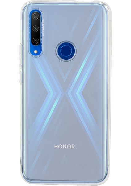 Honor 9X - Huawei Y9 Prime 2019 Kılıf 4 Köşe Renkli Lazer Silikon Arka Kapak - Glitter Gümüş