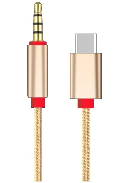 Halat USB Type-C Aux Muzik Kablo Al-28976 - Gold