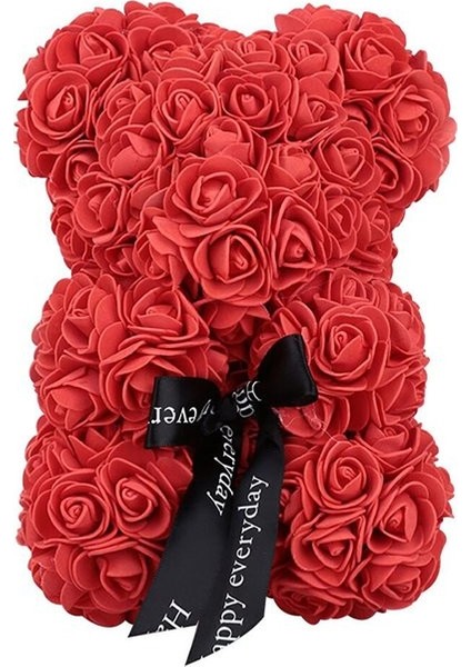 Teddy Rose Bear Güllü Ayıcık Kırmızı Küçük Boy