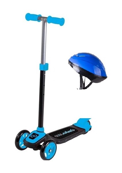 Cool Wheels 3 Tekerlekli Twist Mavi Scooter + Kask