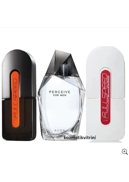 Full Speed Erkek Parfüm 75 Ml+Perceive+Full Speed Süpersonic