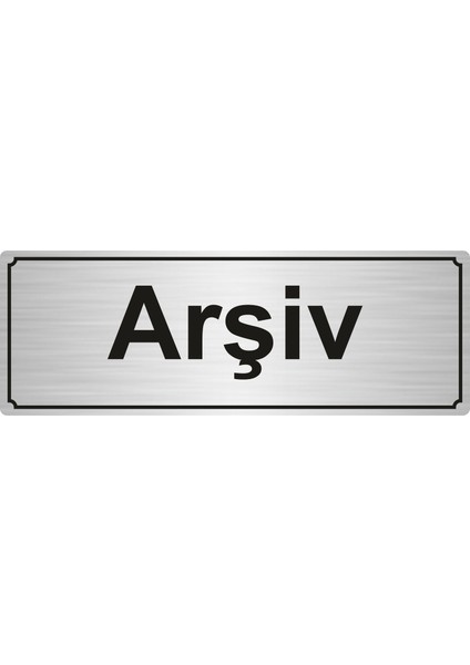 Arşiv Yönlendirme Levhası 5 x 20 cm Gümüş Renk