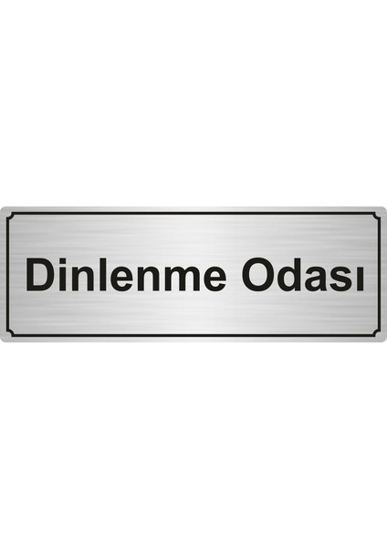 Dinlenme Odası Yönlendirme Levhası 5 x 20 cm Gümüş Renk