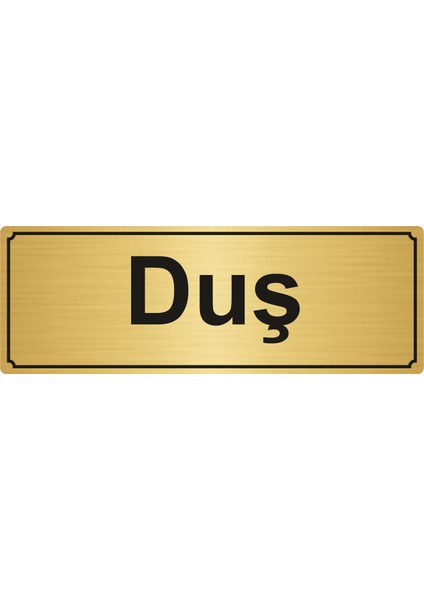 Duş Yönlendirme Levhası 5 x 20 cm Altın Renk