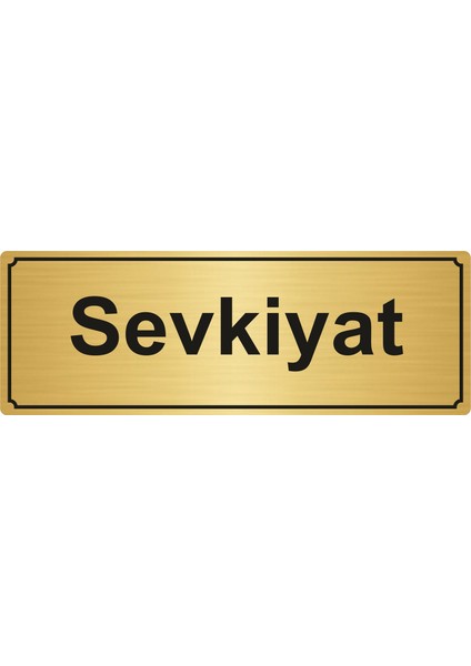 Sevkiyat Yönlendirme Levhası 5 x 20 cm Altın Renk