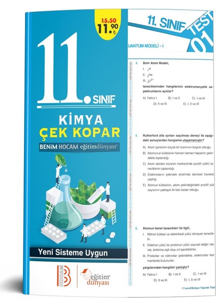 Eğitim Dünyası & Benim Hocam Yayınları - 11. Sınıf Kimya Çek Kopar Yaprak Test