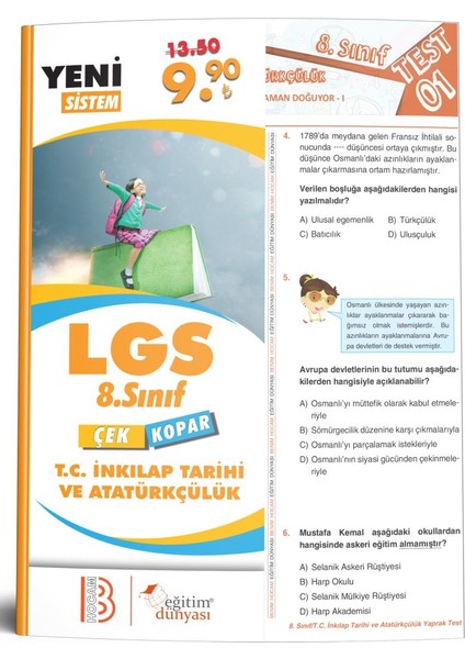 Eğitim Dünyası & Benim Hocam Yayınları - 8. Sınıf T.c. Inkılap Tarihi ve Atatürkçülük Çek Kopar Yaprak Test