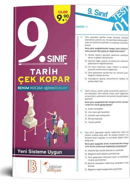 Eğitim Dünyası & Benim Hocam Yayınları - 9. Sınıf Tarih Çek Kopar Yaprak Test