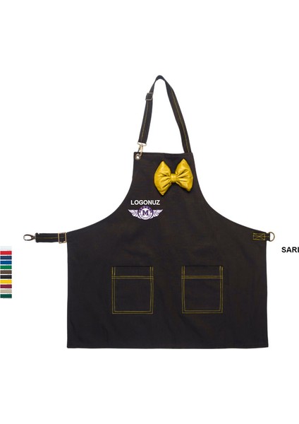 Nakışlı Boyundan Askılı İş Cafe Restaurant Şef Garson Aşçı Kuaför Sanat Tattoo Barista Önlüğü