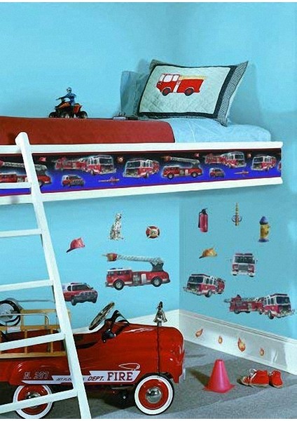 Roommates RMK1124BCS Itfaiye Araçları Bordür Duvar Sticker fiyatları