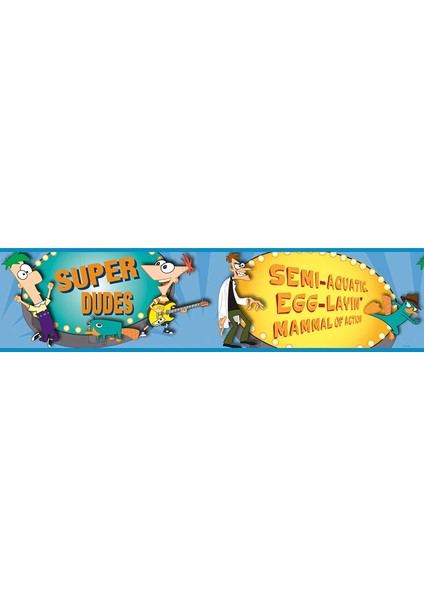 Roommates RMK1532BCS Phineas ve Ferb Bordür Duvar Sticker
