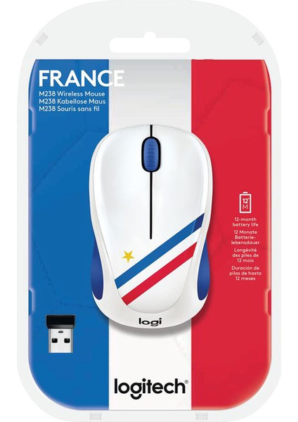 M238 Fan Collection - France 2.4GHz Wireless Mouse 910-005404