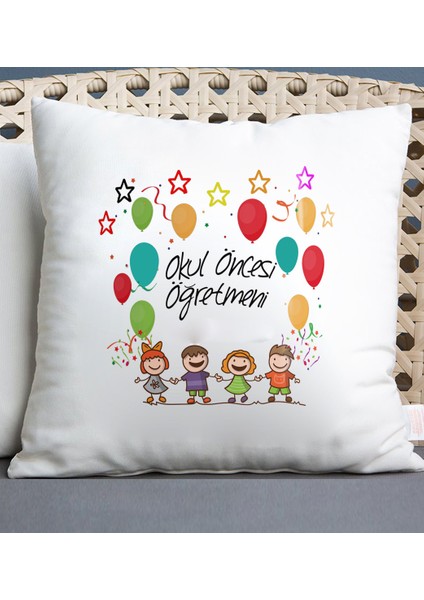 Okul Öncesi Öğretmeni Temalı Yastık