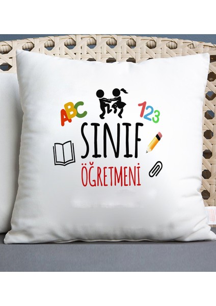 Sınıf Öğretmeni Temalı Yastık