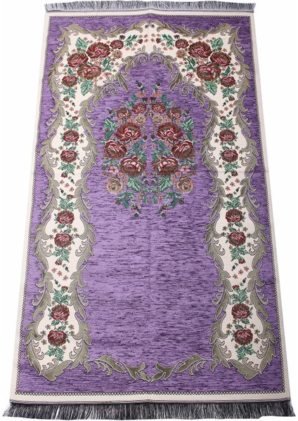 Lüks Gülce Şönil Seccade 0260 Lila