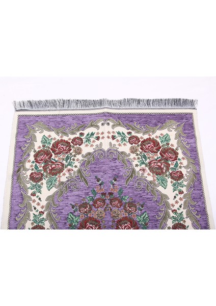 Lüks Gülce Şönil Seccade 0260 Lila