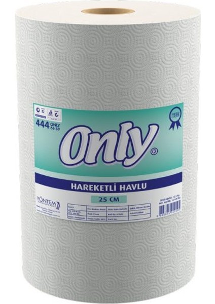 Hareketli Rulo Kağıt Havlu / 25 cm / 12.5 kg / Koli : 6'lı Rulo