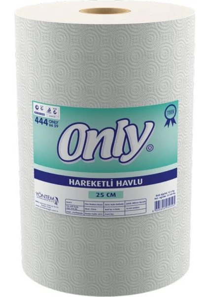 Hareketli Rulo Kağıt Havlu / 25 cm  / 12.5 kg / Koli : 6'lı Rulo