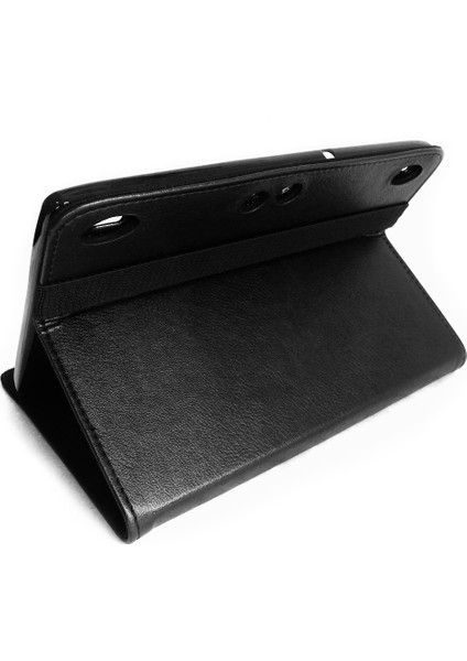 Lenovo Tab 2 A10-70 Tablet Alfa Book Case PU Deri Standlı Kılıf - Siyah