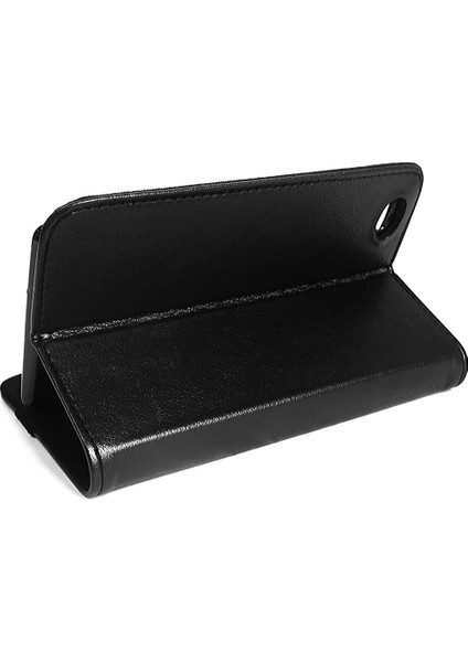 Lenovo Tab 4 8 Alfa Book Case PU Deri Standlı Kılıf - Siyah