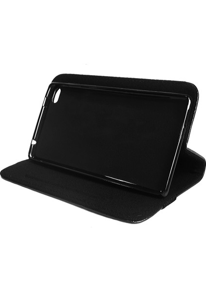 Lenovo Tab 4 E8 TB-8304F TB-8304L Alfa Book Case PU Deri Standlı Kılıf - Siyah modelleri