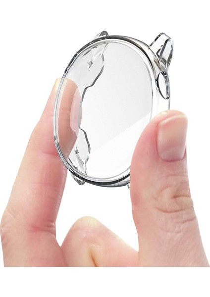 Samsung Galaxy Watch Active 2 40 mm Önü Kapalı Tasarım Silikon Kılıf - Şeffaf indirimleri