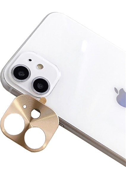 Apple iPhone 11 Kamera Lens Koruma Halkası - Kapalı Tasarım - Gold fiyatları